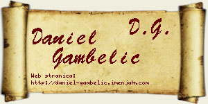 Daniel Gambelić vizit kartica